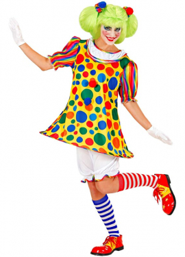 Women's Polka Dot Clown Costume