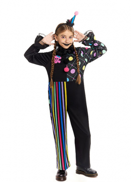 Colorful Gloomy Clown Costume for Girls