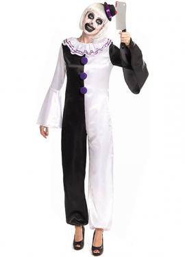 Scary Clown Costume with Hat for Women