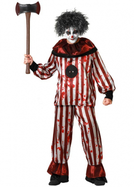 Striped Clown Costume for Men