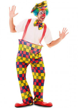 Clown Harlekin Kostüm Kleid Zirkus Clownkostüm Pirrot rot weiß Köln Kölle Hut 