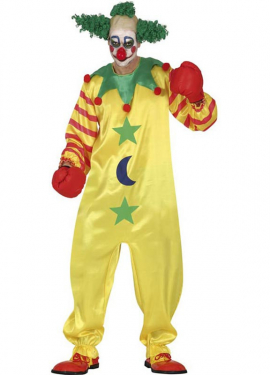 Moon and stars killer clown costume for men