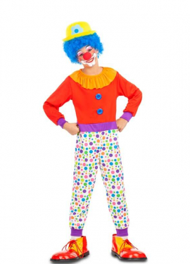 Clown Costume with Polka Dots for children