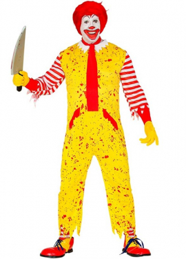 Men's Killer Burger Clown Costume
