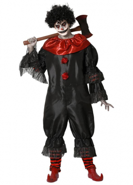 Black Devil Clown Costume for men