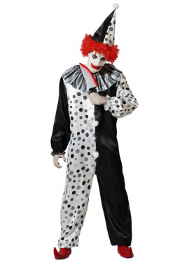 Gray Clown Costume for Adults