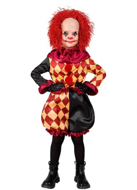 Checkered Ghoul Clown Costume for Boys