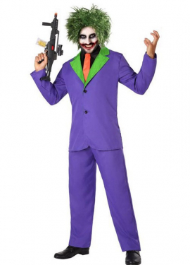 costume da clown viola per gli uomini