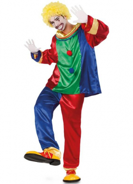 Multicolor clown costume for men