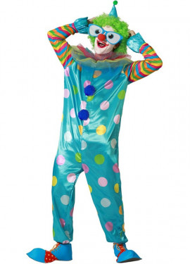 Costume da clown multicolore per uomo