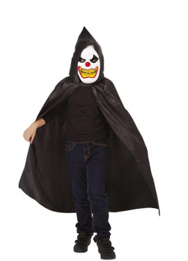 Hooded Disturbed Clown Costume for Kids