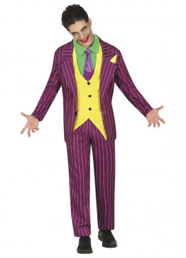 Costume Joker Batman Marvel Uomo Adulto Travestimento Carnevale Halloween  Fun