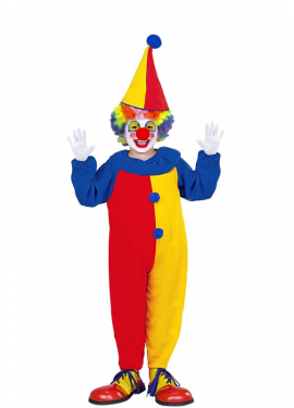 Red and yellow clown costume for kids