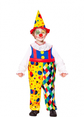 Clown costume with rhombuses for children