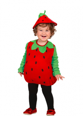 Little Strawberry Costume with Hat for Baby