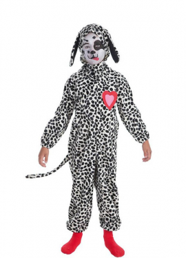 Dalmatian dog heart costume for children