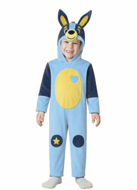 Fato de cachorro azul para crianças