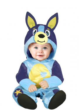 Fato de Cachorro Azul para Crianças e Bebês