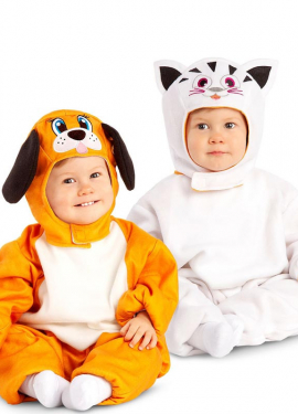 2x1 reversible dog and cat costume for babies and children