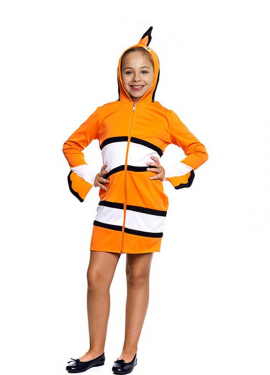 Orange and white fish costume for girls