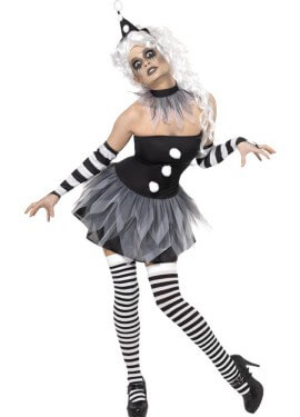 Sinister Pierrot Kostüm für Damen