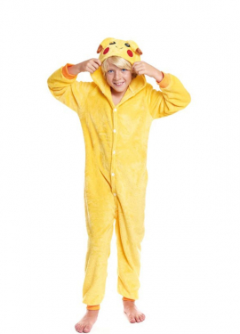 Electric Chinchilla Pajama Costume with Hood for Child