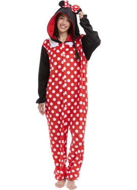 Women's Polka Dot Mouse Pajama Costume