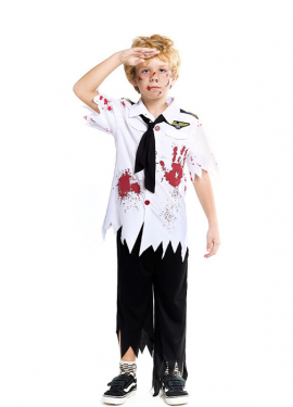 Zombie Airplane Pilot Costume for Boys