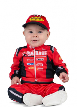 Red and black pilot costume with hat for babies and children