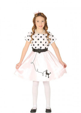 Disfraz de Pin Up con Perrito para niña