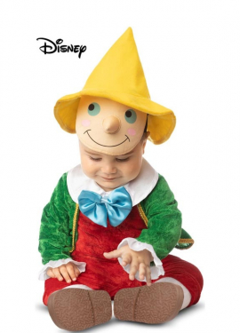 Pinocchio costume with hat and mask for babies and children