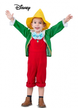 Pinocchio costume with hat and mask for children