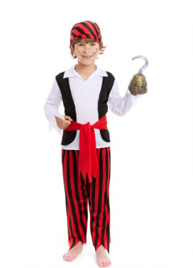 Striped pirate costume for boys