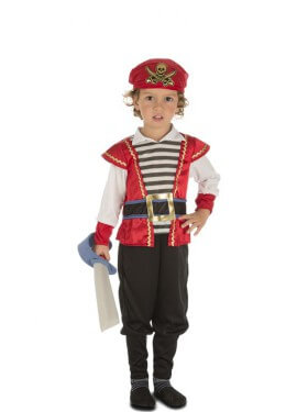 Fato de pirata infantil listrado