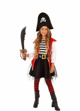 Pirate Costume with Tutu for Girl