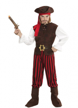 Striped Pirate of the Caribbean costume for boys