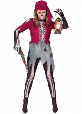 Women's Skeleton Cabin Boy Pirate Costume