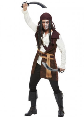 Disfraz de Pirata Marrón para hombre
