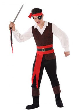 Fato de pirata para adolescente