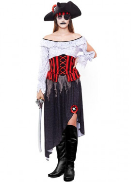 Disfraz de Pirata Zombie para mujer