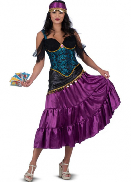 Purple Mysterious Fortune Teller Costume for Women