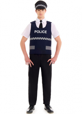 Police Costume Vest for Men