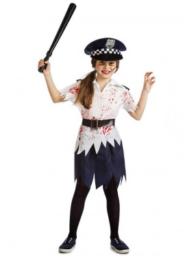 Zombie Police Costume for Girls