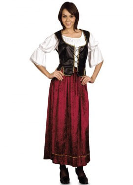 Disfraz de Posadera Medieval para mujer