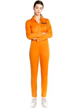 Orange Convict Costume for Women