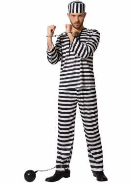 Striped convict costume for men