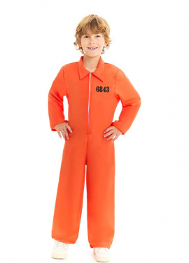 Orange prisoner costume for children