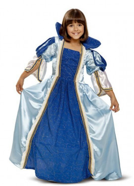 Fato de princesa azul para menina