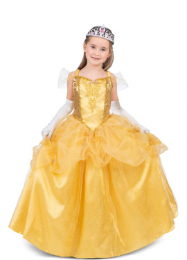 Costume giallo da principessa Belle per bambina