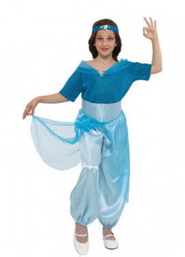 Fato de Princesa do Deserto azul para menina